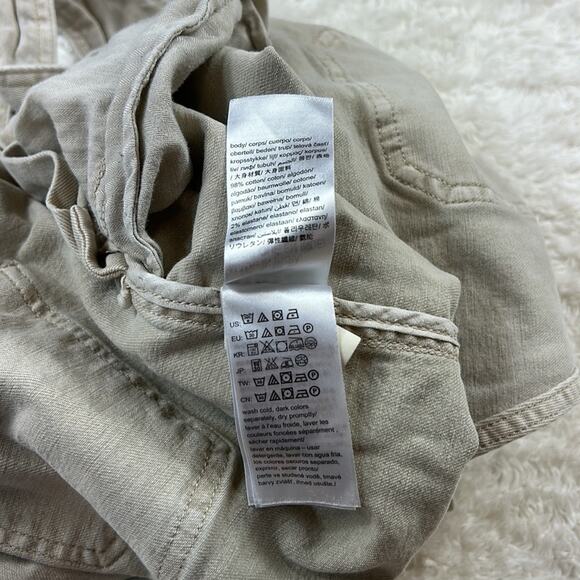 Calvin Klein khaki shortalls denim overall shorts, size small - Picture 11 of 13